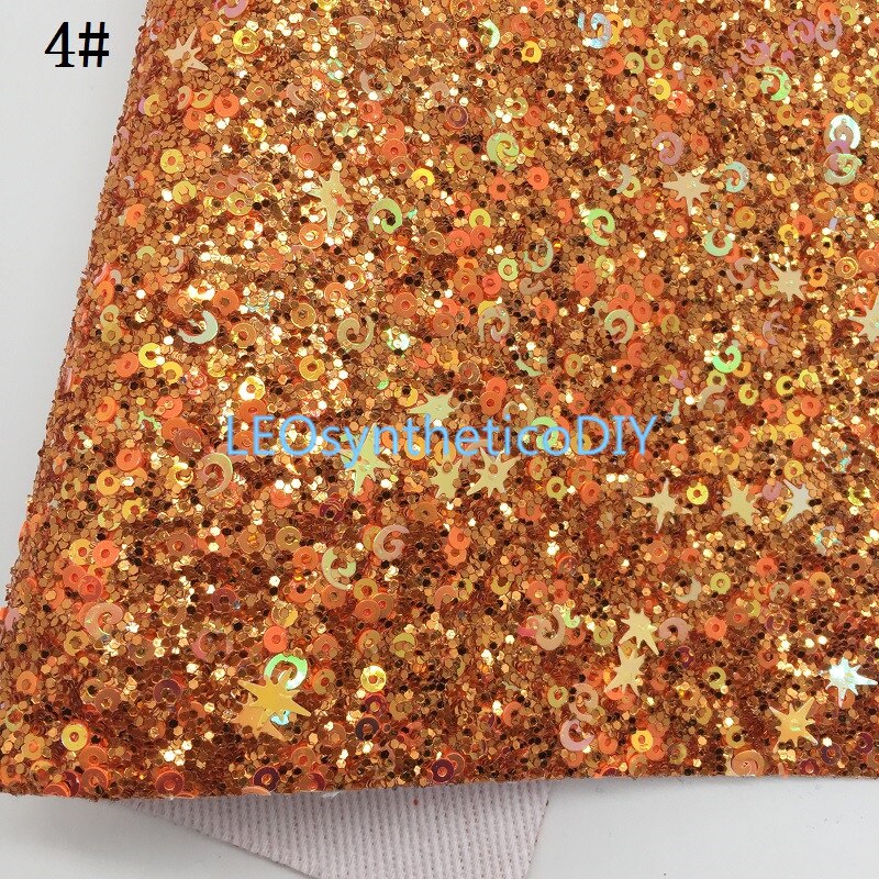 Tissu à paillettes 21x29cm, cuir épais à paillettes pour faire des nœuds, 1 pièce, 4S10: 4
