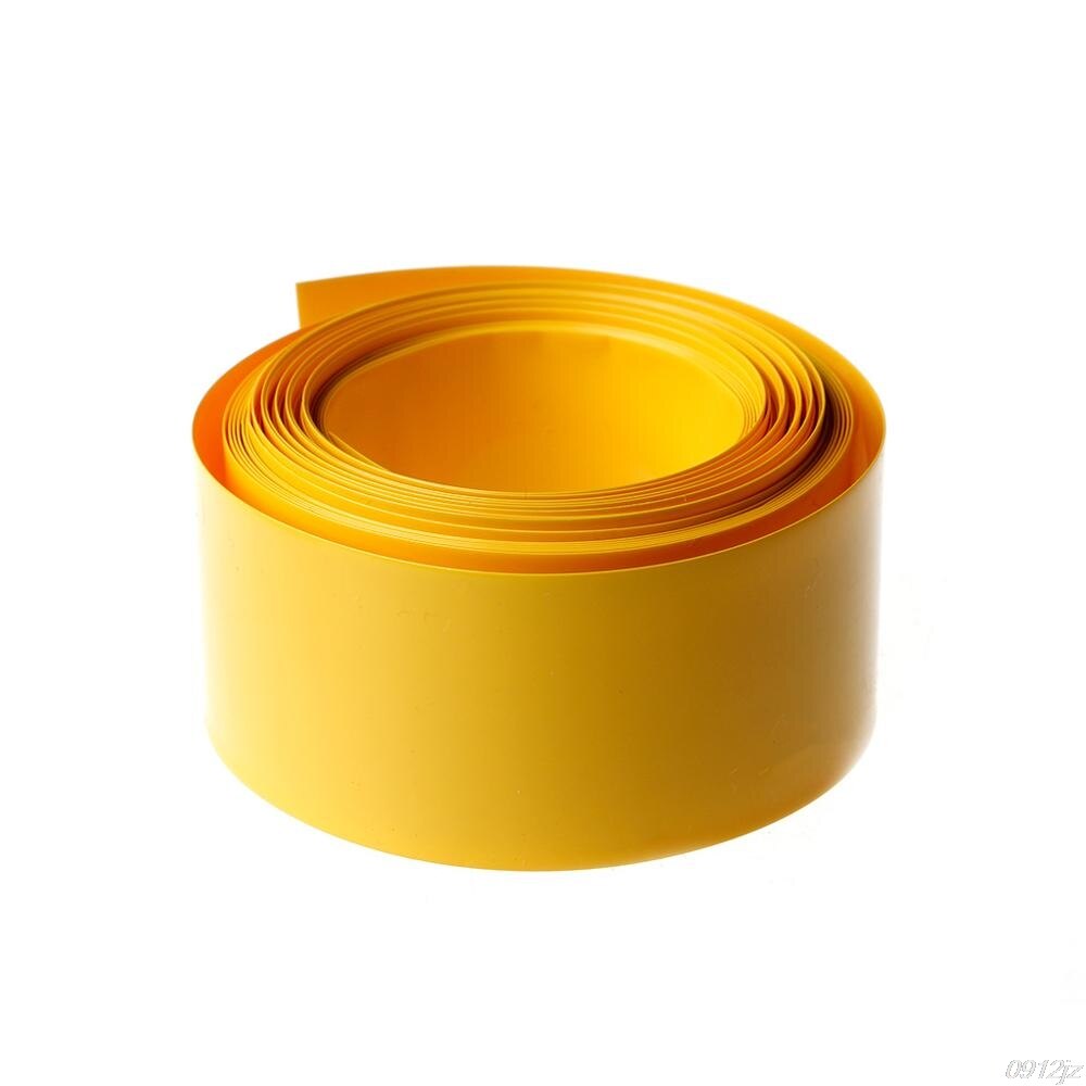 Kit de pellicule de Tube thermorétractable 5m | Pour batterie 18650 18500, rond et plat, accessoires de câblage de 18.5mm C90A, nouvelle directe: YELLOW