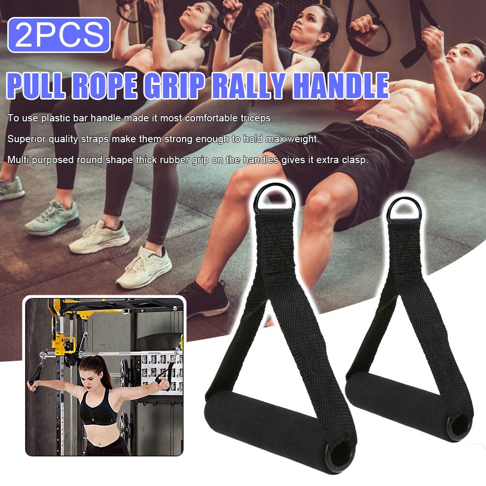 Gym Handvat Extra Brede Foam Grips Voor Fitness Crossfit Lifting Trekken Workout Heavy Duty D-Ring Pull Touw Kabel buis Accessoires