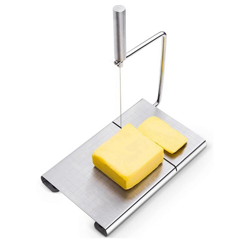 Stainless Steel Cheese Slicer With 8 Wire Cheese Cutters For Block Cheese Slicers Cutting Board Cheese Butter