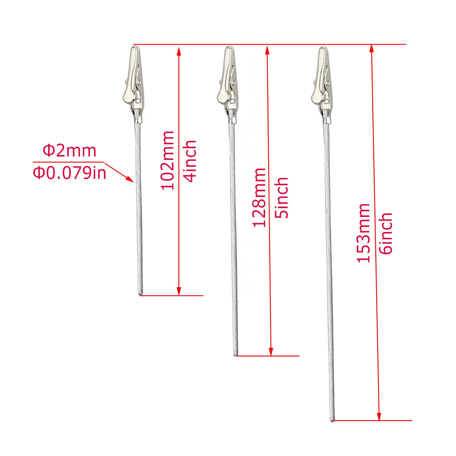 Lote 10 Uds DIY craft metal Alambre de cocodrilo memo foto clip titulares, arcilla & pinza para tarta accesorios, 4 ",5",6 "boda lugar favor