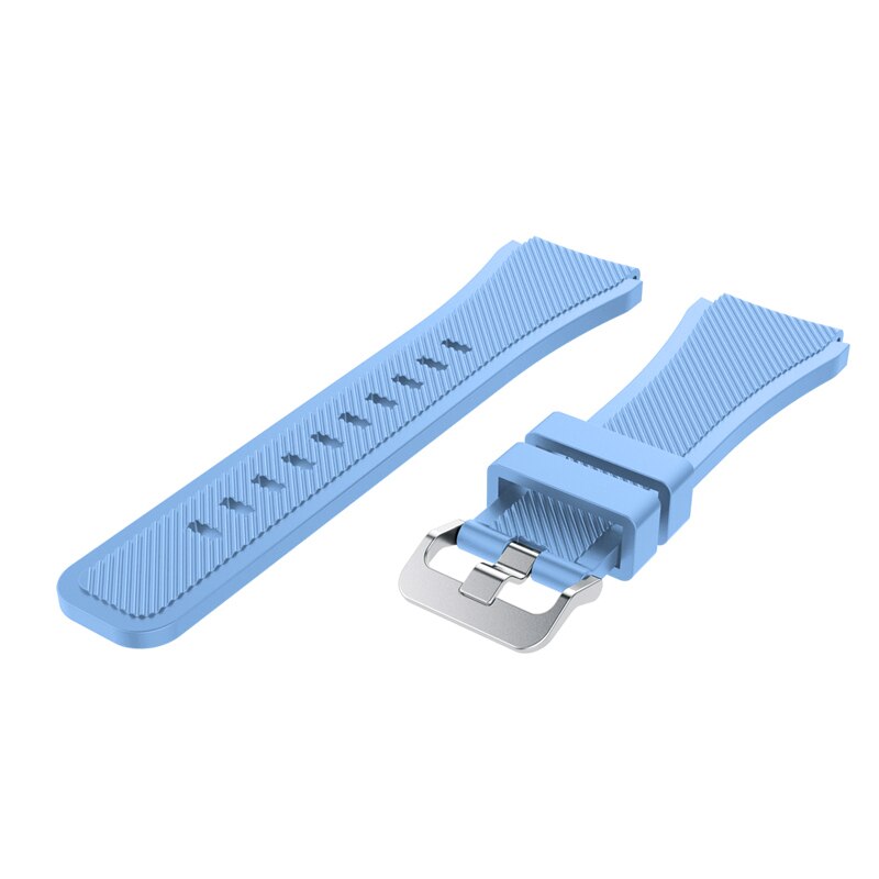 22MM Sports Colorful Silicone Band For Huami Amazfit Stratos 3 Replacement Strap For Amazfit Stratos 3 2/2S PACE Smart Watch: Light blue