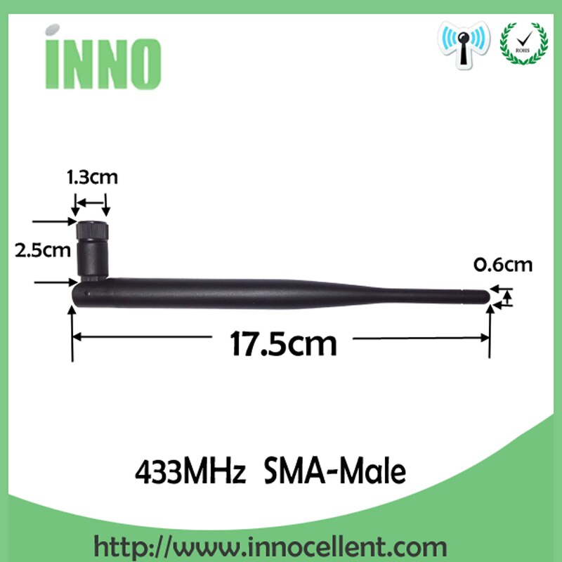 433Mhz Antenna LORA PBX 5dbi SMA Male Connector 433 IOT Directional Antena Rubber Aerial Wireless Repeater Lorawan antenne 433m