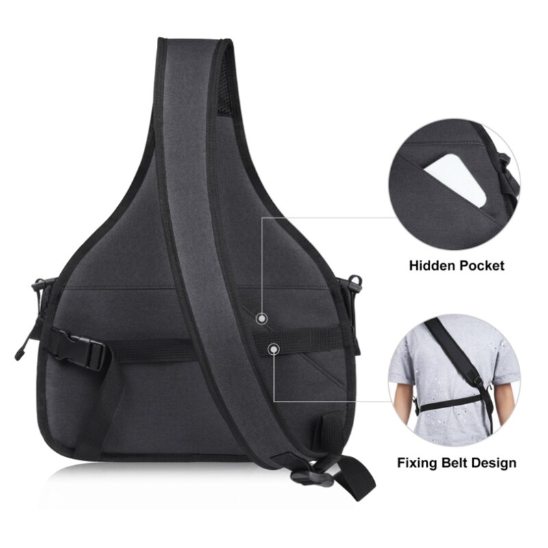 Mini SLR Camera Case Stotage Pouch Travel Backpack Waterproof Shoulder Messenger Bag with Removable Lens Photography Bag