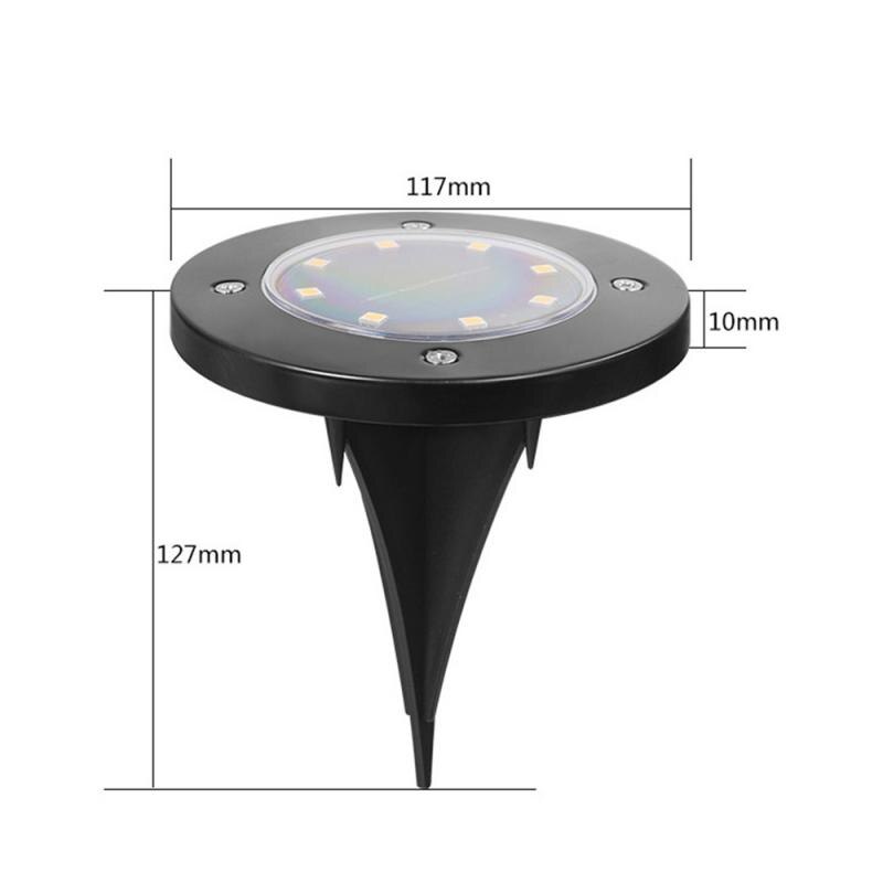 1/4 sztuk nowy lampy ogrodowe na energię słoneczną 8 doprowadziło ziemi słonecznej światła wodoodporna lampa metra wykrywania światła ogrodowe robić trawników