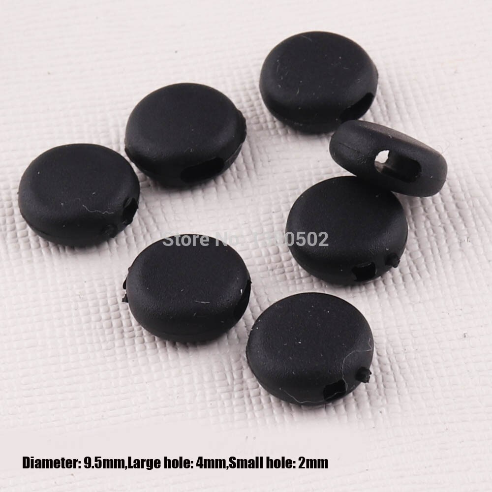 Unids/lote de 100, ajustador de cordón elástico, candados de cordón de color negro, Toggles, cable de tope extremo para cordones, artesanías para manualidades en casa para máscara