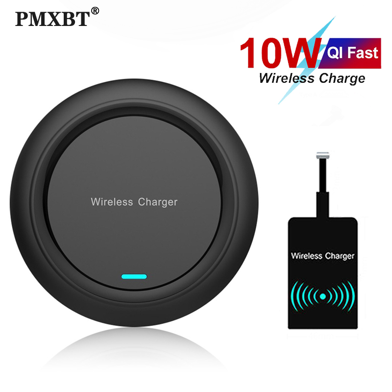 Qi Wireless Charger Pad & Receiver 10W Fast Charging For Samsung S20 S10 iPhone 11 Pro Xs Max X 8 Plus Wireless Quick Charge Set