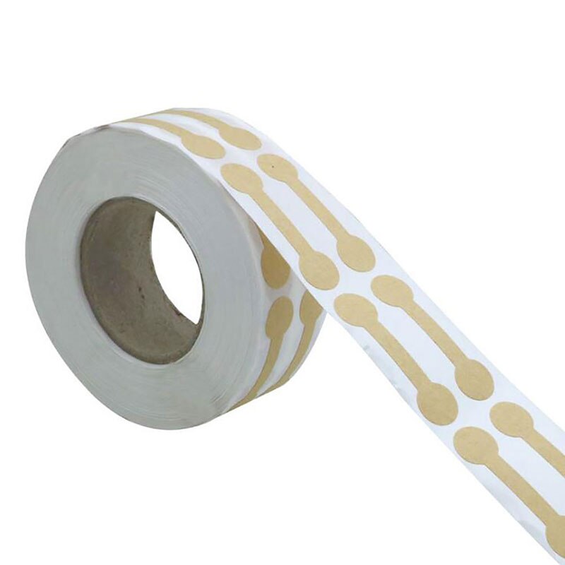 500 stk brune prismærker klistermærker smykker runde vægtstangsetiketter håndvægtmærker værktøjsring armbånd smykkemærker