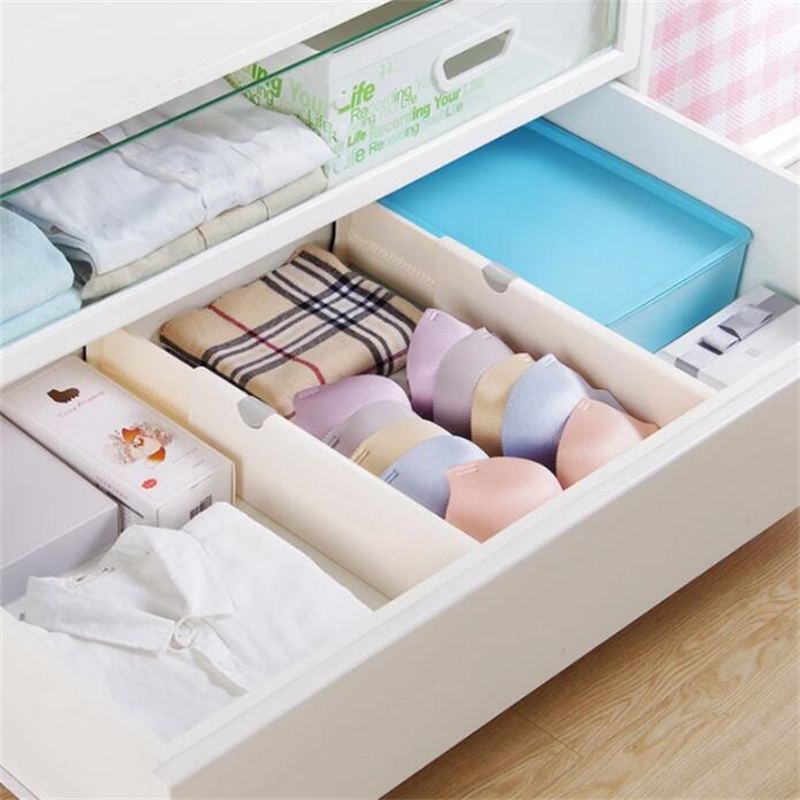 Adjustable Storage Drawers Divider Retractable Plastic Drawer Partition Holder Home Storage Clapboard Kitchen Organized