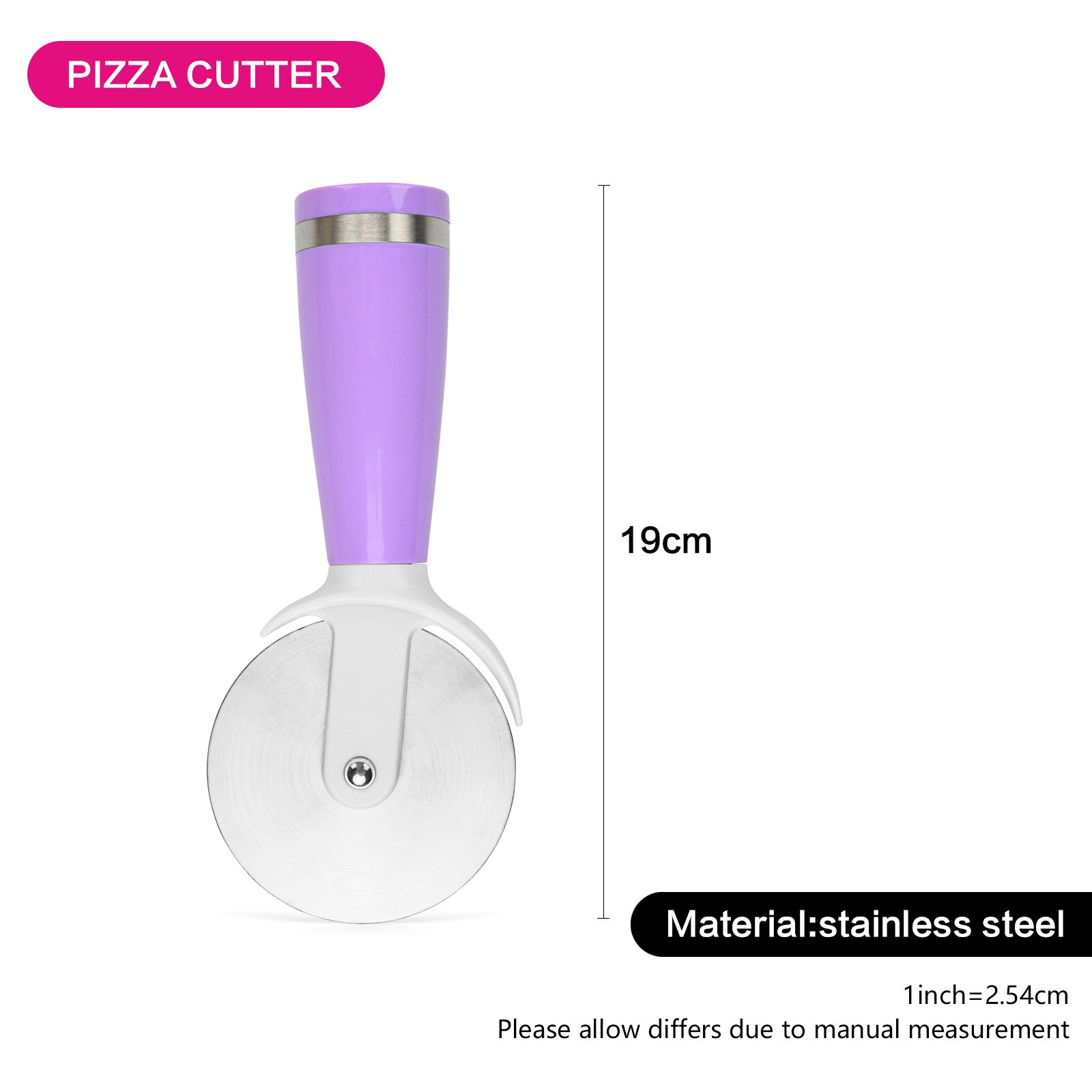 Fissman Pizza Cutter Met Rvs Wiel Bakvormen Cake Brood Snijgereedschap Keuken Gereedschap: Default Title