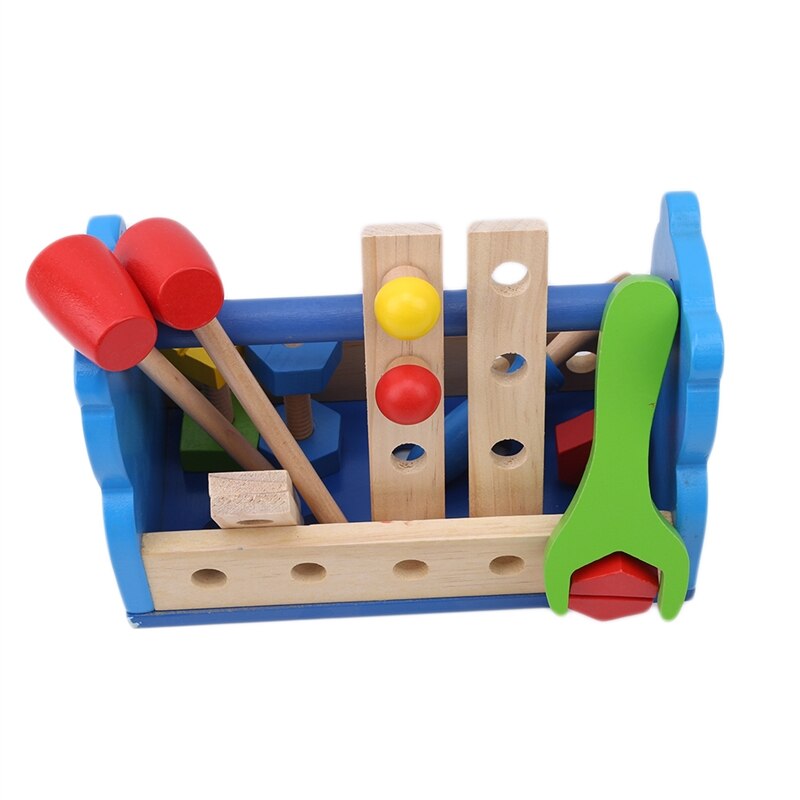 Infantil Panda herramienta cesta niños rompecabezas tuercas montaje parche madera juguete desmontable tuerca de juguete montaje niños Juguetes