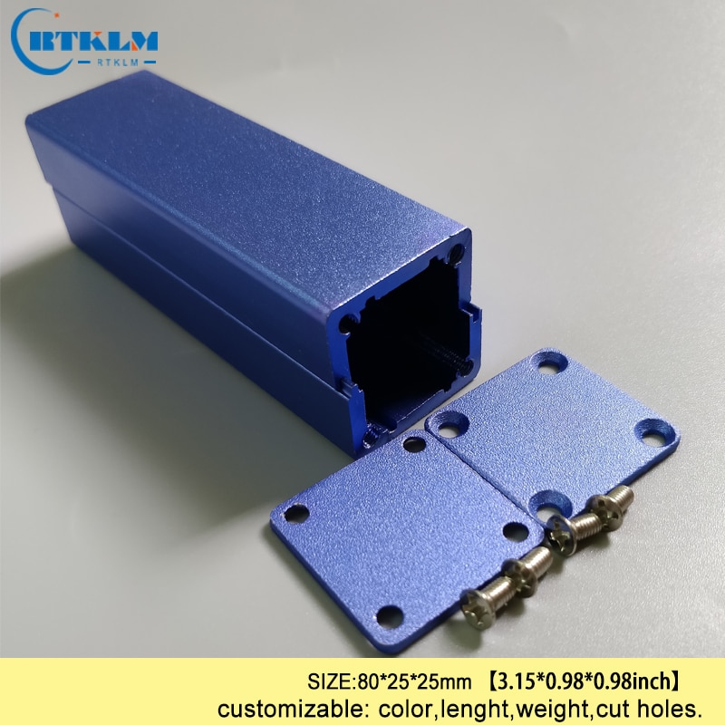 Aluminium Elektrische Doos Diy Instrument Case Kleine Aluminium Doos Voor Elektronische Project 80*25*25 Mm Junction Box industrie Behuizing
