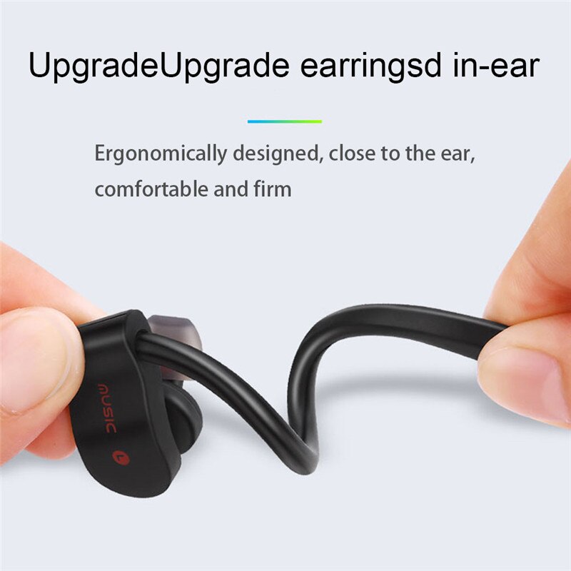 Wireless Bluetooth Earphones Sport Earbuds Stereo Headset With Mic Earloop Ear-Hook Headphone Handsfree Earpiece For Smartphones