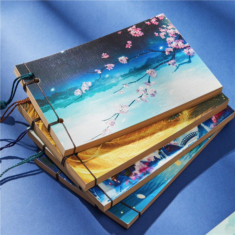 Bullet Journal Notebook Weekly Planner Stationery Store School Chinese Style Tassel Retro Handmade Sketchbooks Notepad 016007