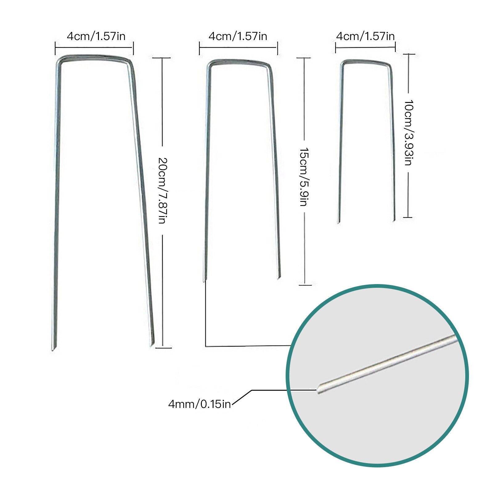 Garden Pile Galvanized Landscape Staples Rust-proof Soap Nails Easy To Use Tent Anti-aging Durable Christmas Garden Ground Nails