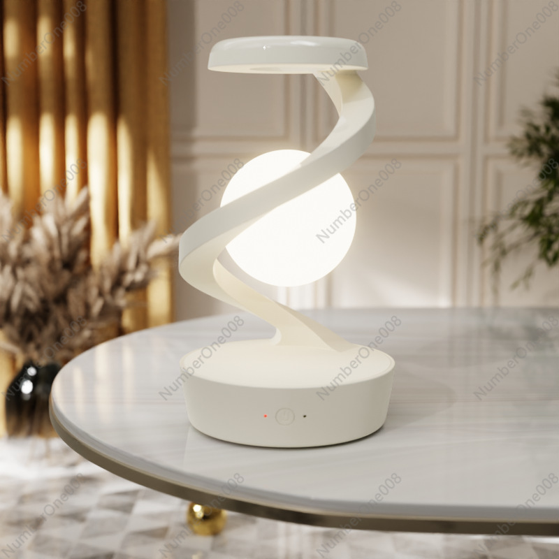 Rotating Suspension Desk Light RGB Ambient Light Mobile Phone Wireless Charging Night Light