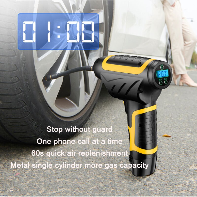 DC12V 120W Digitale Tire Inflator Auto Opblaasbare Pomp Auto Luchtcompressor Pomp Draagbare Elektrische Voor Motorfietsen Truck