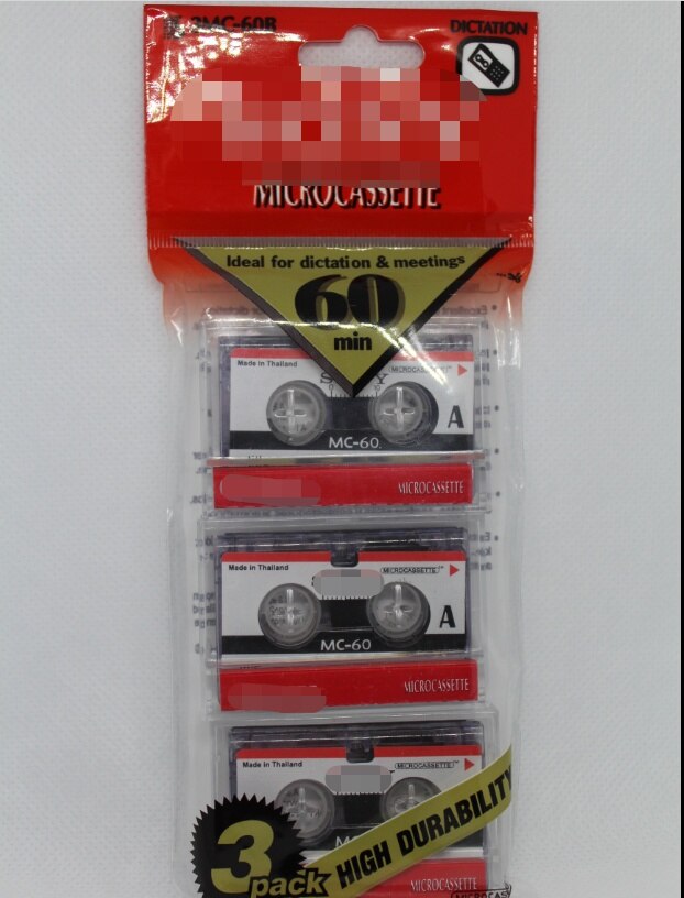 Microcassette de Audio para Mini entrevista, cinta en blanco de MC-60 minutos, , dictado, máquina de respuesta telefónica, Microcassette