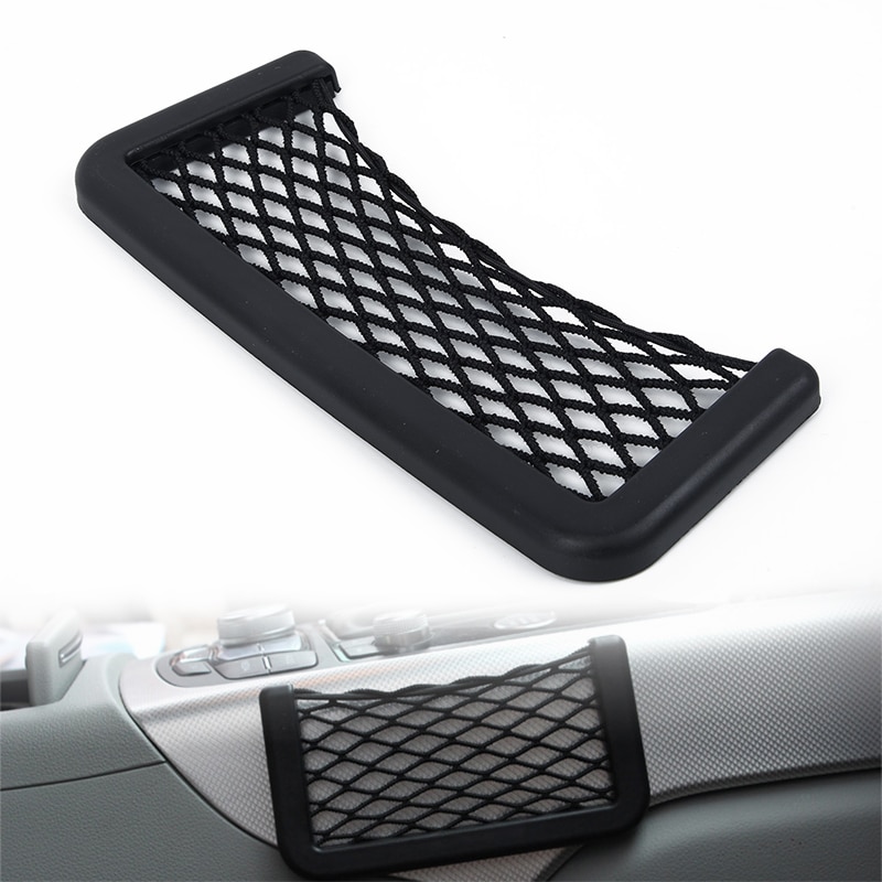 Universal 1x Car Net Bag Elastic Side Door Storage Pocket Phone Holder Organiser