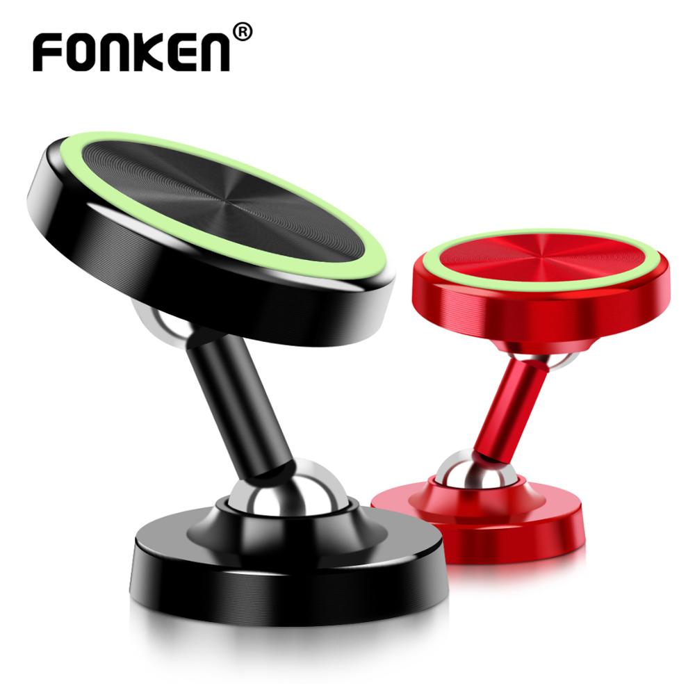 FONKEN Magnetische Auto Telefon Halter für Telefon Auto Halterung Magnet Zwei Weg Rotation leucht Stehen Schreibtisch Wand Mobile Mini Halter