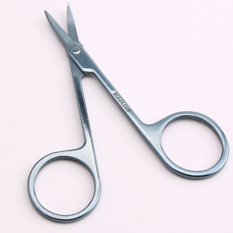 Tijeras de acero inoxidable para cejas, depilación, belleza, maquillaje, removedor de piel muerta de uñas, recortador de pestañas, herramienta de maquillaje