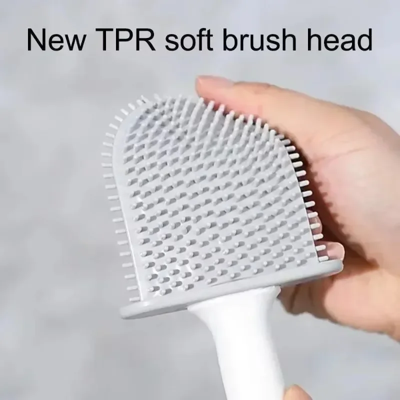Toilet Brush With Holder Leakproof Soft Toilet Brush Bathroom Wall Mounted Brush