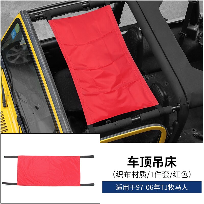Lit de voyage de voiture pour Jeep Wrangler TJ 1997-2006 repos extérieur lit de voyage lit de voiture net Wrangler TJ modification fournitures: Black