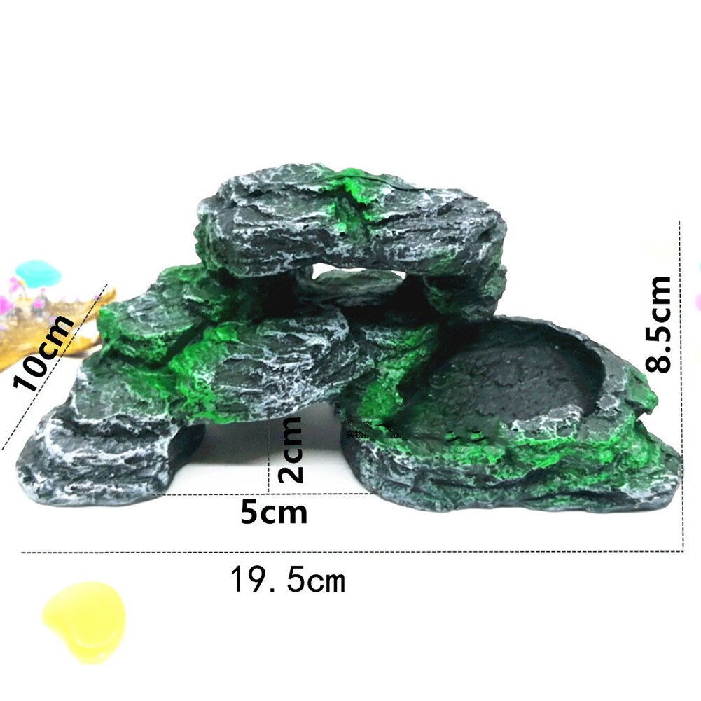 Aquarium Fish Tank Simulation Pet Turtle Terrace Resin Turtle Step Climbing Terrace Island Reptile Hide Point Aquarium Landscape