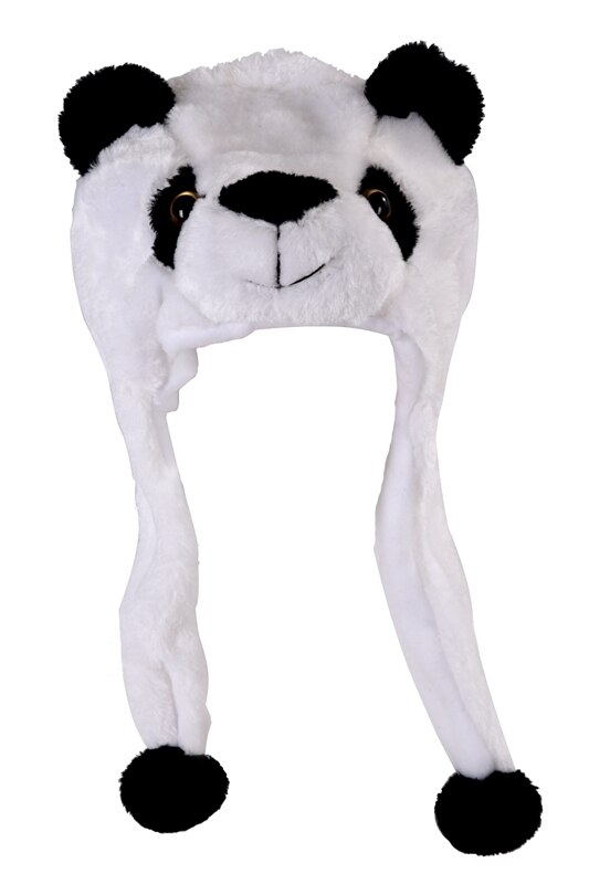 Childrens Animal Hat With Scarf Faux Fur Kids Winter Hat Cool: Default Title