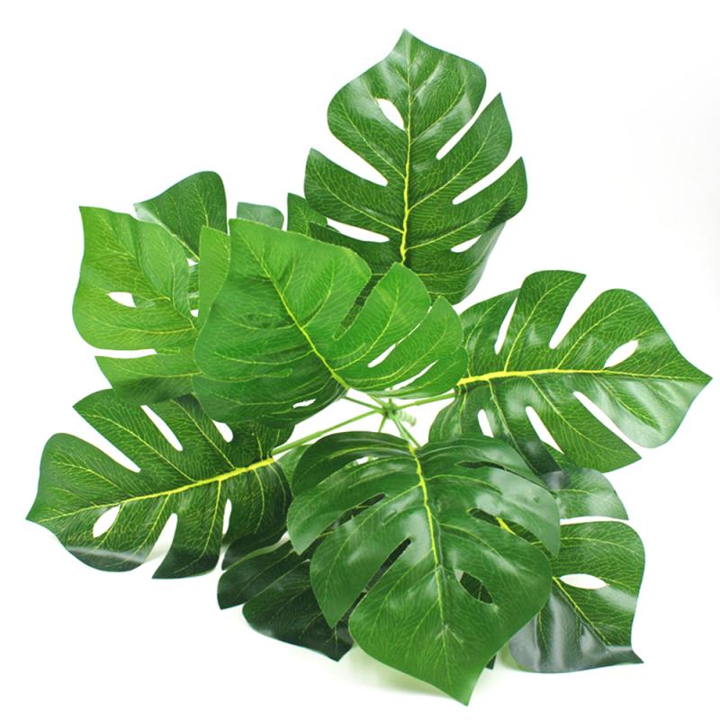 Artificial Turtle Leaf Table Mat Decor Placemat Simulation Plant Leaves For Hawaiian Tropical Jungle Party Home Decoration