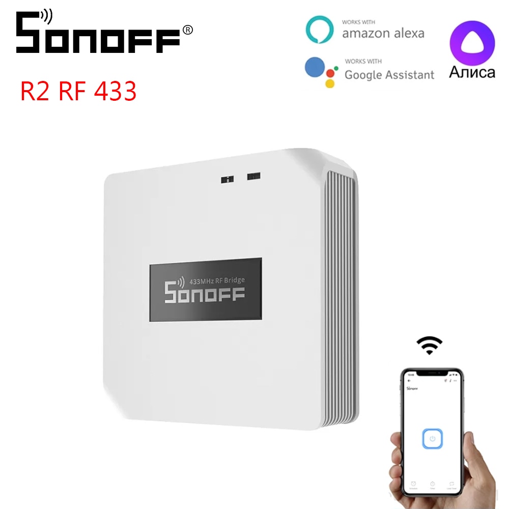 Sonoff – passerelle sans fil RF Bridge R2, 433MHz, Module d&#39;automatisation pour maison connectée, avec WIFI HUB RF, réglage de la minuterie