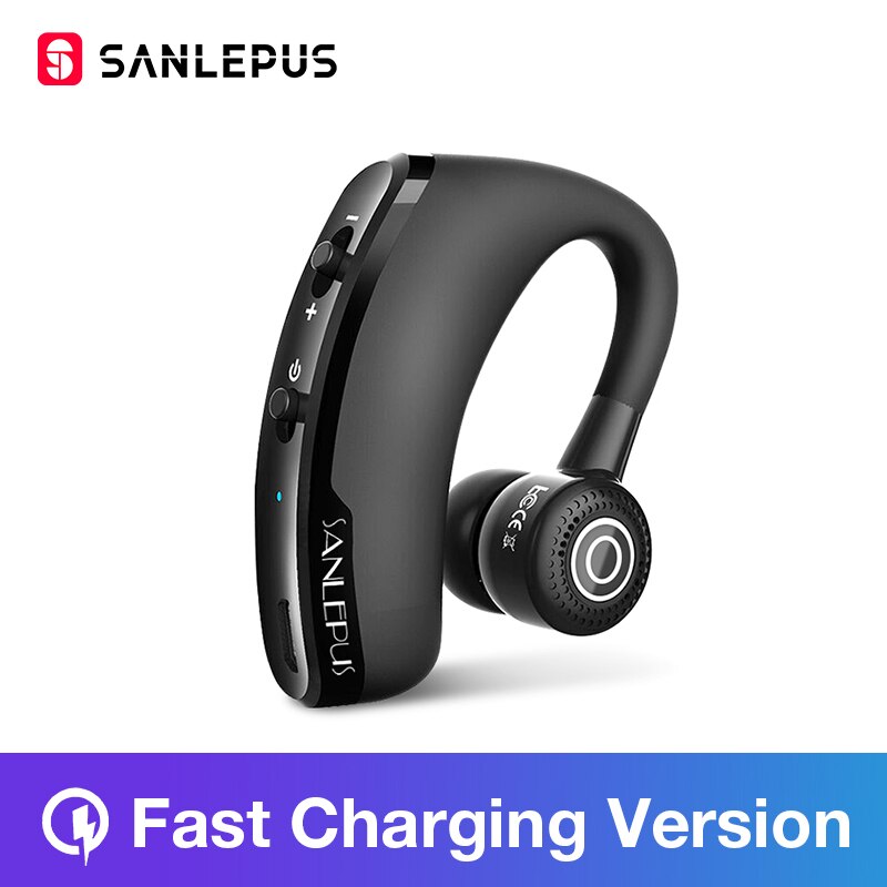Sanlepus Bluetooth Oortelefoon Draadloze Hoofdtelefoon Handsfree Headset Oordopjes Met Hd Microfoon Voor Telefoon Iphone Xiaomi Over Ear: Fast Charging