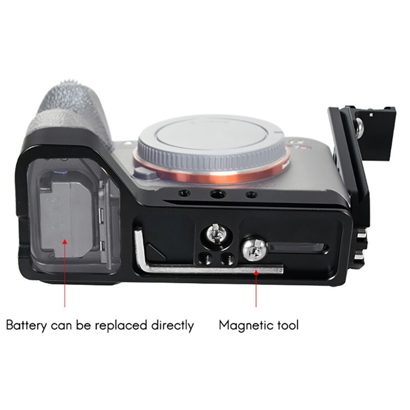 A7R4 A7M4 Rekbaar Verstelbare Quick Release Plate L/Beugel Handgreep Met Flitsschoen Voor Sony A7RIV A7MIV Camera rrs