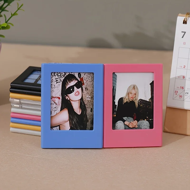 Originalitet kjøleskapsmagnet 3 -tommers bilderamme mini instax fotoalbum liten fotokortholder fotostativ skrivebordsdekor