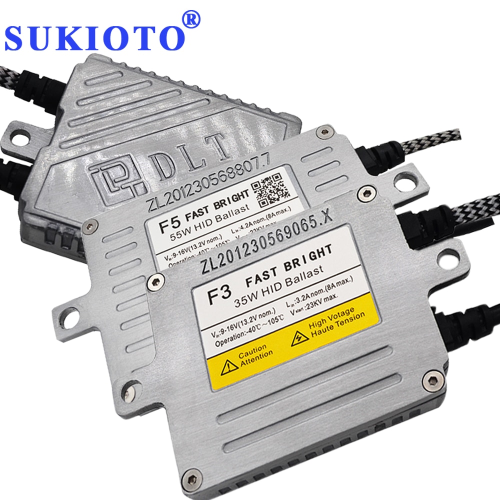 Sukioto tändare xenon dlt ballast 55w f5t 35w f3t 70w f7t dlt xenon tändningsblock enhet ballast för hid xenon kit  h11 yeaky  h7
