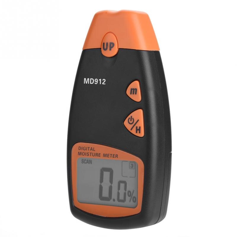 Higrómetro de madera MD912 con pantalla Digital LCD, papel de 2/4 Pines, medidor de humedad de algodón, medidor de contenido de agua, Detector de humedad de madera