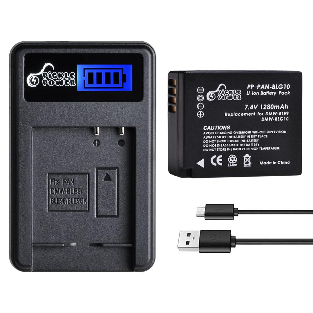 4 kpl 1280 mah dmw-blg 10 blg 10 blg 10e dmw-ble 9 akku ja led-kaksois-usb-laturi panasonic lumix  gf5 gf6 gx7 gx9 lx100 gx80 gx85: lle: Laturi ja 1 akku