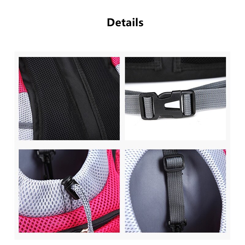 Hond Rugzak Outdoor Pet Dog Cat Carrier Reistas Draagbare Dubbele Schouder Mesh Canvas Tas Ademend Comfortabele Hond Levert