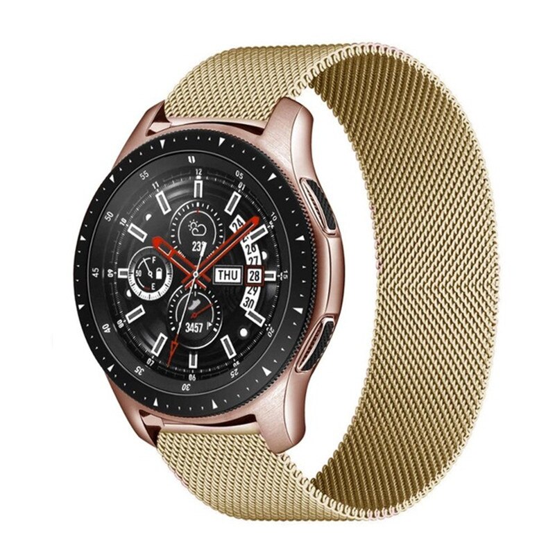 Pulsera Milanese loop correa para Samsung Galaxy ver 3 46mm 45mm activo 2 42mm 41mm de S3 Frontera, 20mm, 22mm, pulsera Huawei GT 2 banda: gold / 22mm watch band