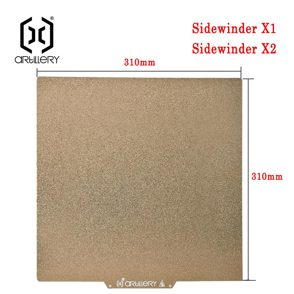 Artillery – pièces d&#39;imprimante 3d PEI, feuille d&#39;acier pour Sidewinder SW-X1 angGenius X2 et Genius Pro base lit thermique: SW-X1 SW-X2