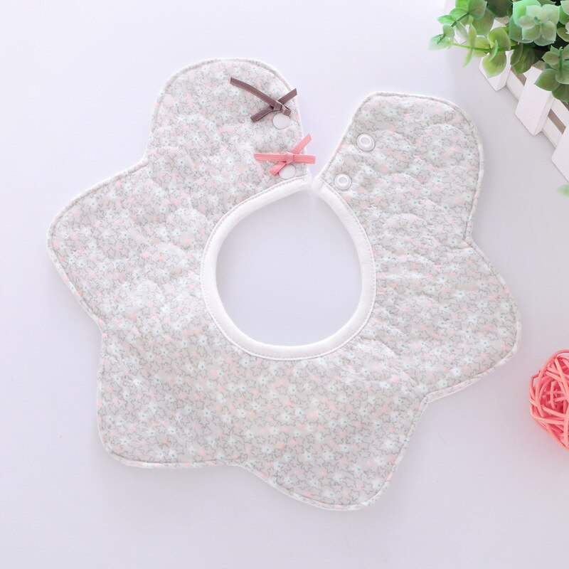 Style Flower Baby Bibs Bowknot Infant Baby Feeding Stuff Burp Cloth Cotton Baby Girls Boys Bandana Bibs Soft Baby Stuff: D