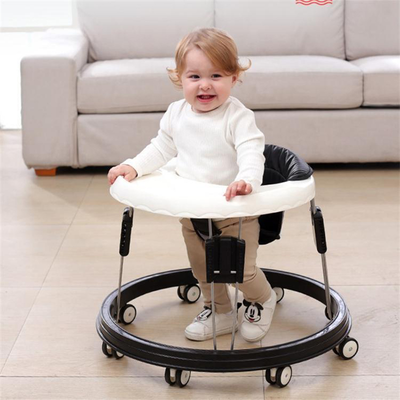 Gåstole med hjul baby walk learning foldbar multifunktion anti-roll anti o-ben rollator højdejusterbar sædestol