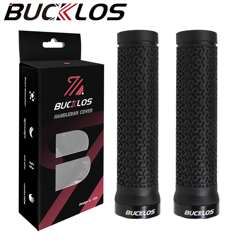 BUCKLOS Bicycle Handlebar Grips Lock on Bike Handle Damping Mountain Bike Grip Anti-slip MTB Cuffs Waterproof Bicycle Grip: WHITE