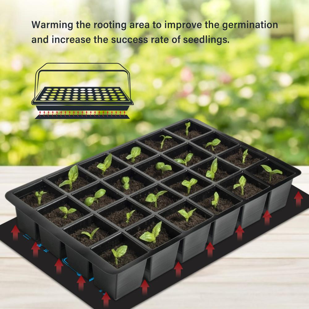 Inkbird INK-HM20w Waterproof Seedling Heat Mat with Stable&amp;Flexible Construction for Plant Germination&amp;Indoor Home Garden MET