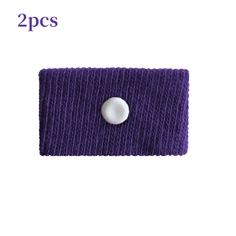 2 uds viaje mañana mareo muñequera Anti Nausea coche Van mar avión pulsera Anti-movimiento mareo pulsera correa barcos: Morado