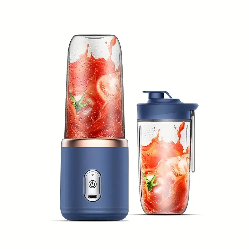 Draagbare elektrische sapcentrifuge Mini Home Mixer Multifunctionele fruit- en groentemixer USB-opladen Sapbeker Sapgereedschap: Clear