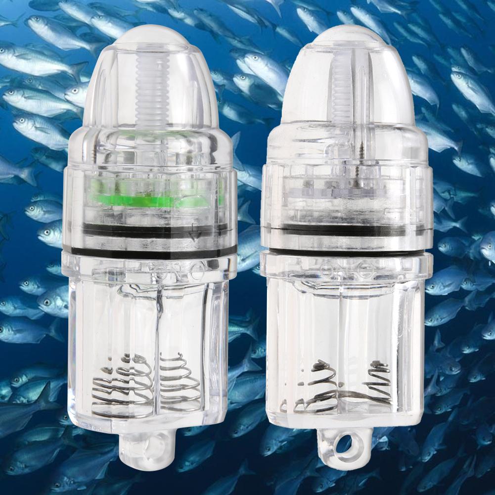 Underwater Deep LED Flashlight Fish Attracting Indicator Squid Fish Lure Light Green Fishing Lamp Use in 300m Water Depth