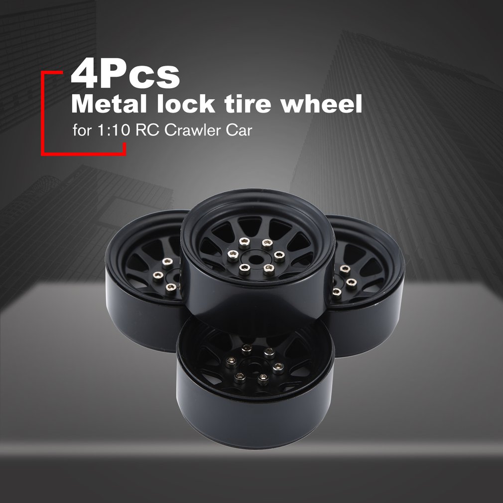 107g/pcs Metal Alloy 1.9 Beadlock Wheel Rims for 1:10 RC Crawler Axial SCX10 AXI03007 90046 Traxxas TRX4 Redcat GEN8
