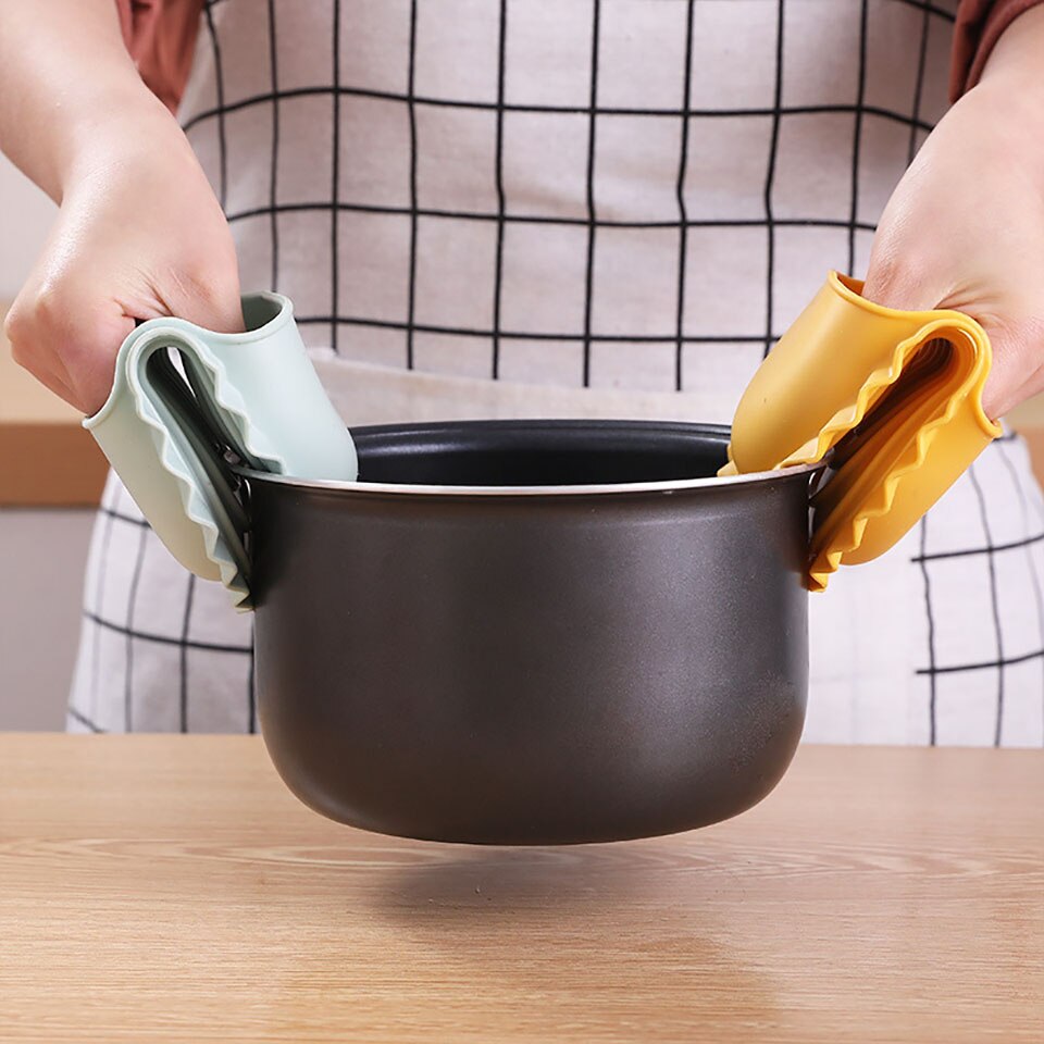 Küche Anti-verbrühen Handschuhe Backen Kochen Ofen Mikrowelle Nicht Slip Handschuhe Hohe Temperatur Silikon Handschuhe Küche Werkzeug Hand Clip
