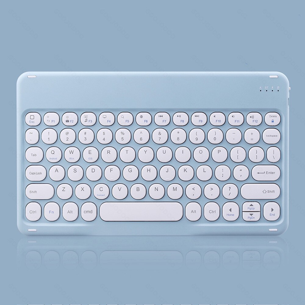 Retro Punk klawiatura okrągła czapka do Apple Ipad bezprzewodowa klawiatura Bluetooth uniwersalna do telefonu komórkowego Tablet przenośna klawiatura